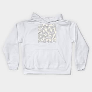 Abstract Linear White Gold Kids Hoodie